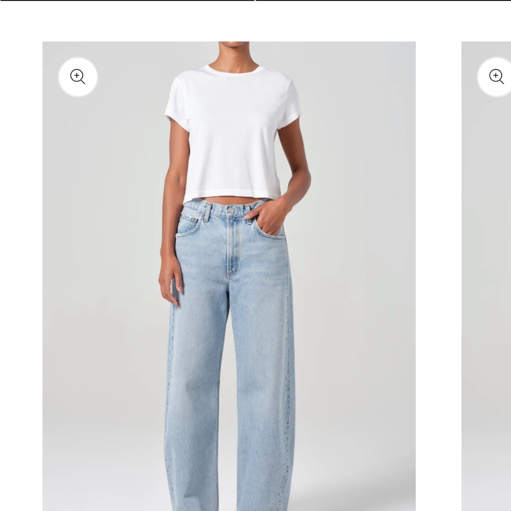 Agolde Low Slung Wide Leg Jeans-Force Color Size 29